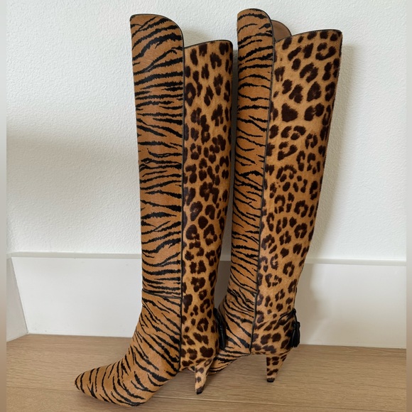 AQUAZURRA/Claudia Schiffer Leopard Boots 39 - Picture 8 of 10